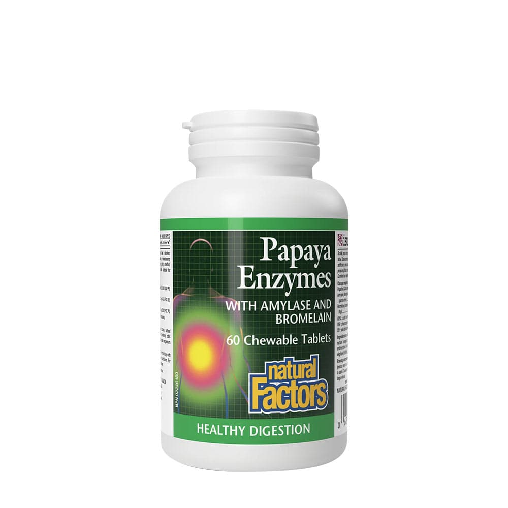 Natural Factors - Papaya Enzymes - 60 chewable tabs – Natural Factors förpackning