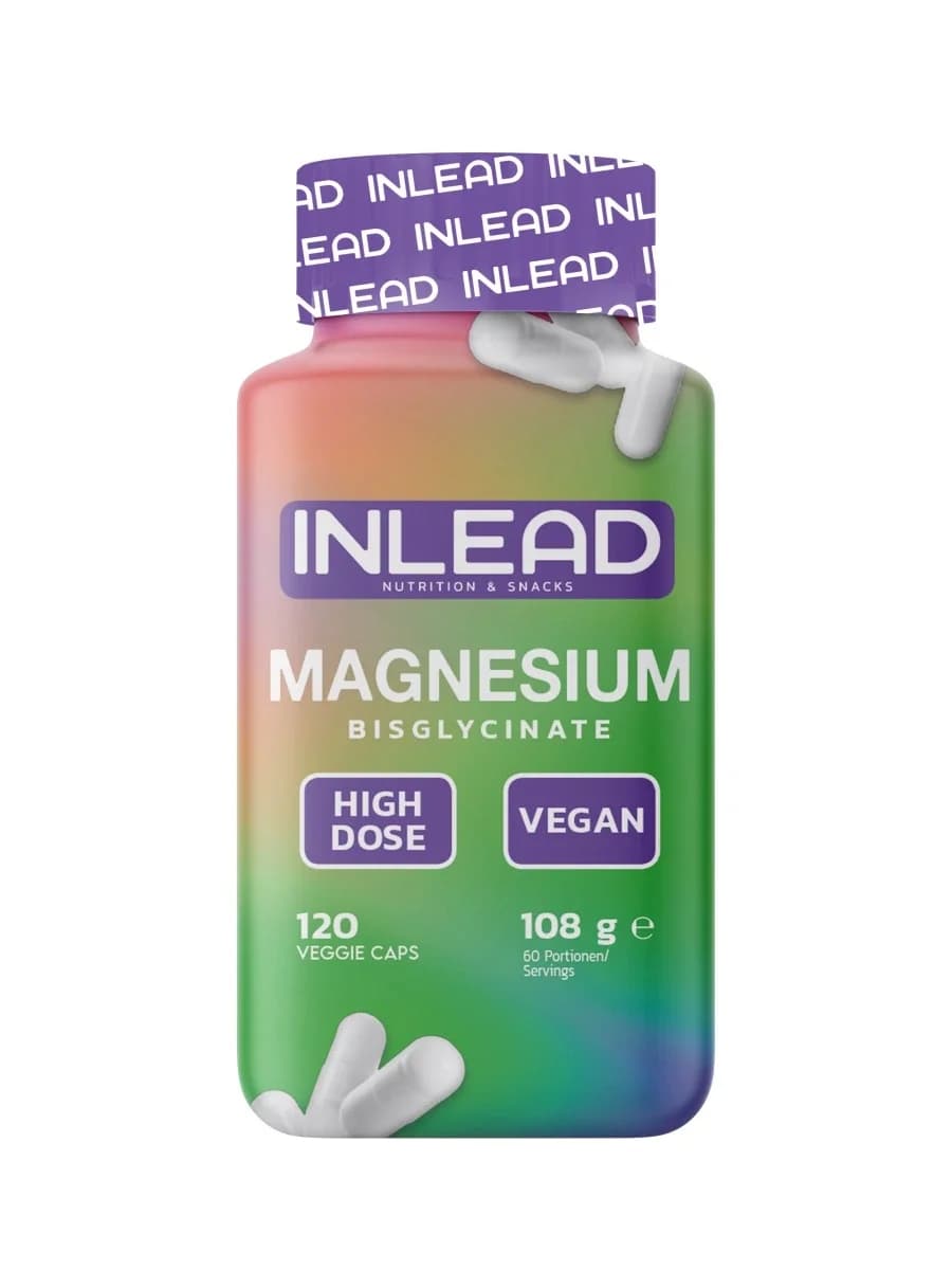 Inlead - Magnesiumbisglycinat - Naturell, 120 kapslar – förpackning