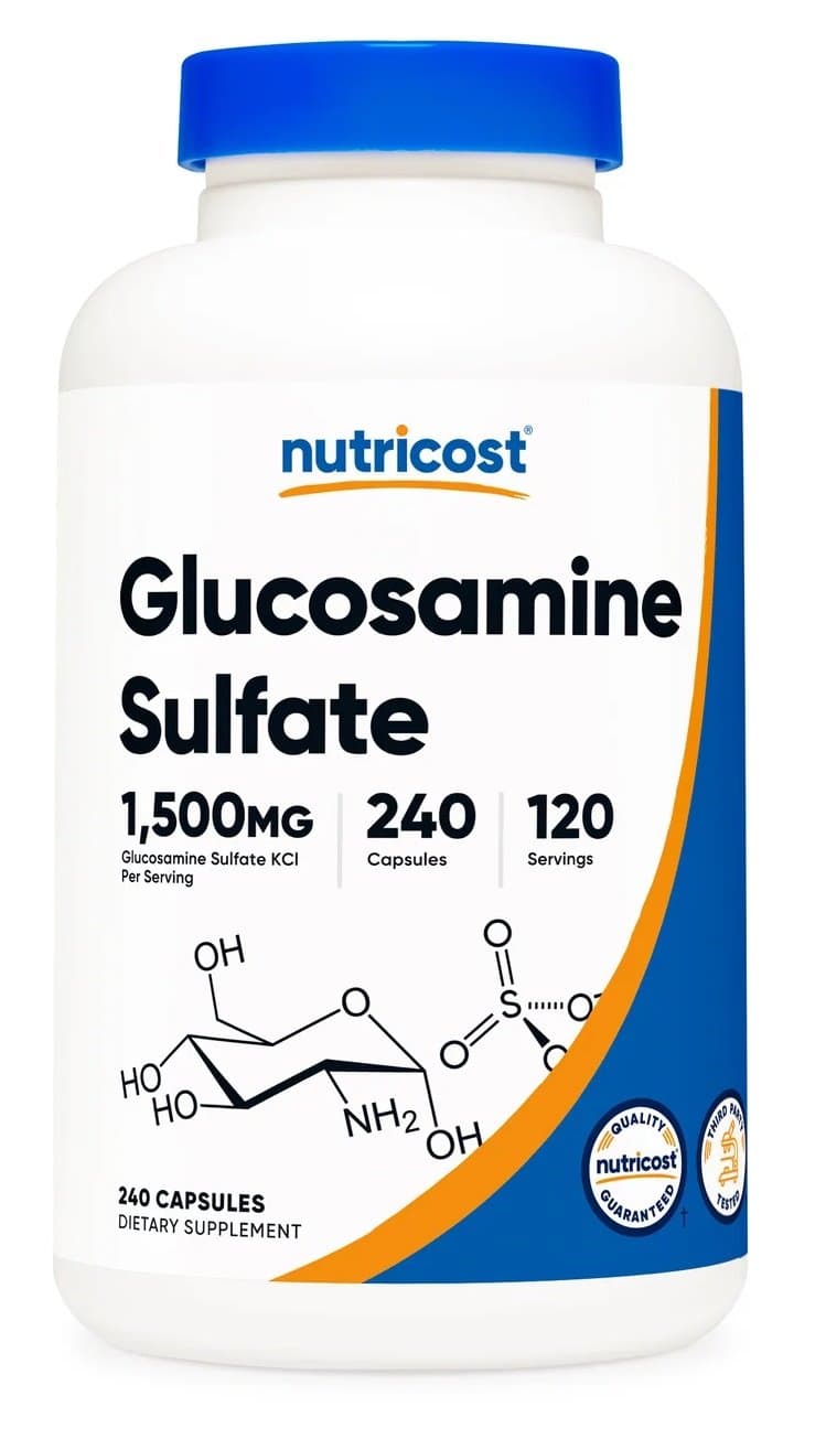 Nutricost - Glucosamine Sulfate - 240 Capsules – Nutricost förpackning
