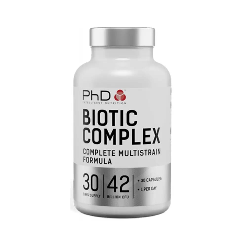 PhD - Biotic Complex - Unflavoured - 30 capsules (30 days supply) – Phd förpackning