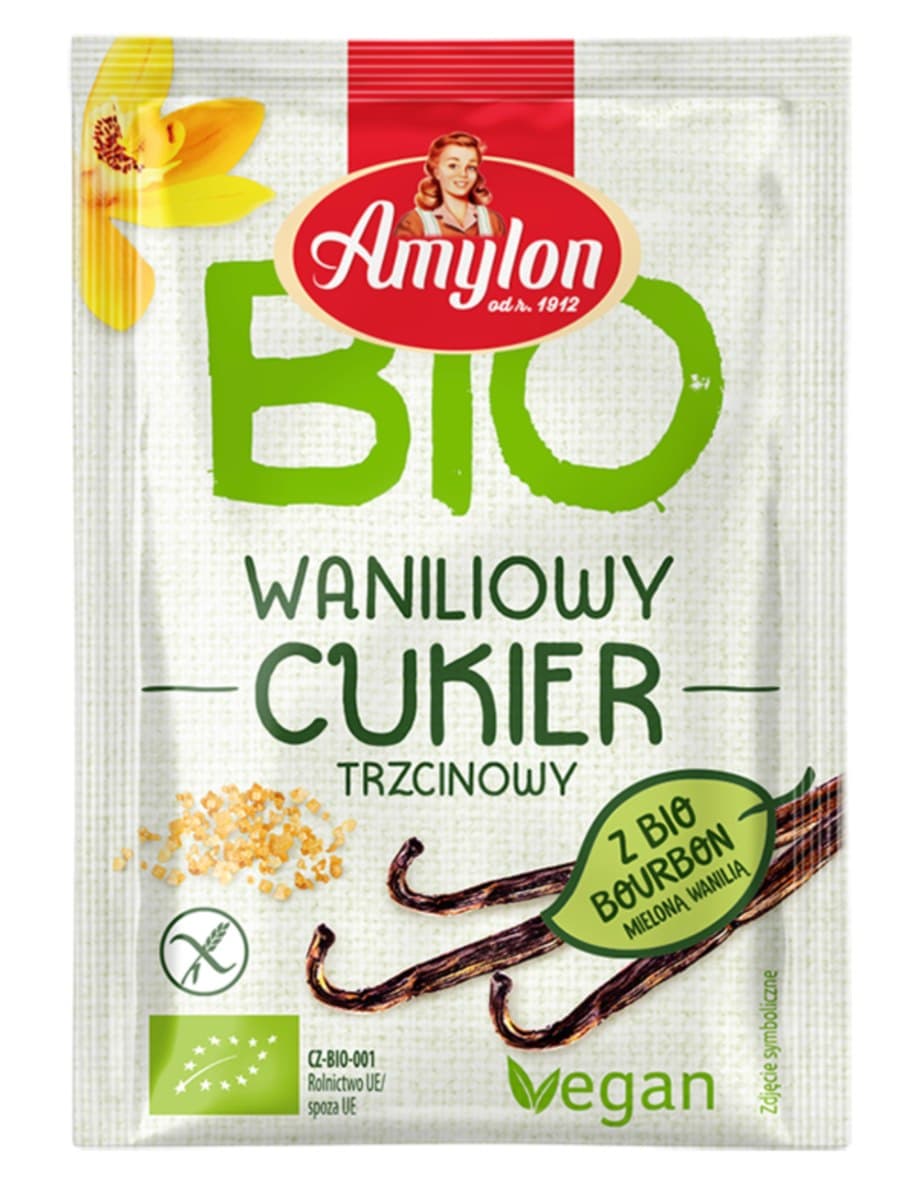 Amylon Organic Gluten-Free Bourbon Vanilla Sugar – Amylon förpackning