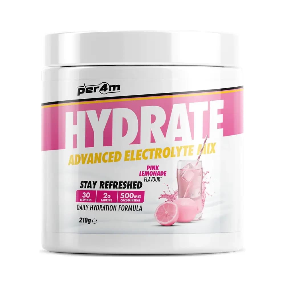 Per4m - Hydrate Advanced Electrolyte Mix - Pink Lemonade - 210g – Per4M förpackning
