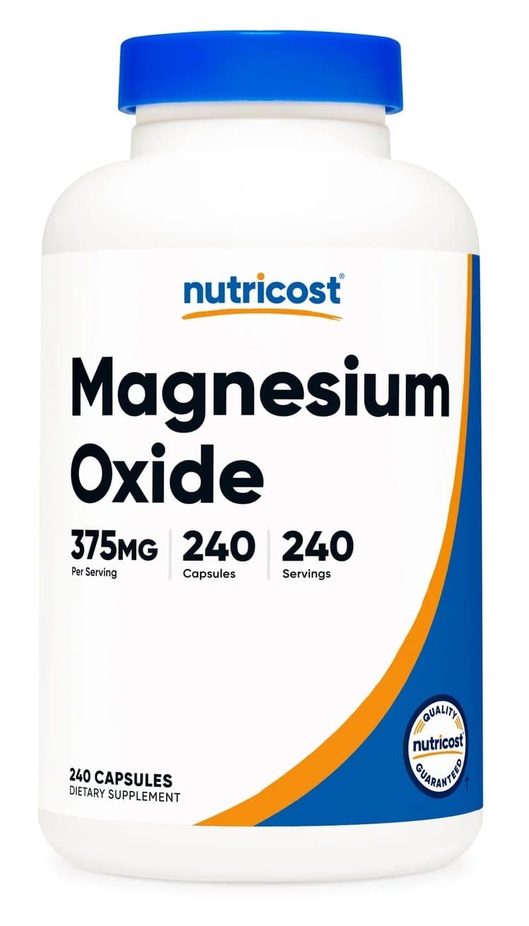 Nutricost - Magnesium Oxide - 240 Capsules – Nutricost förpackning