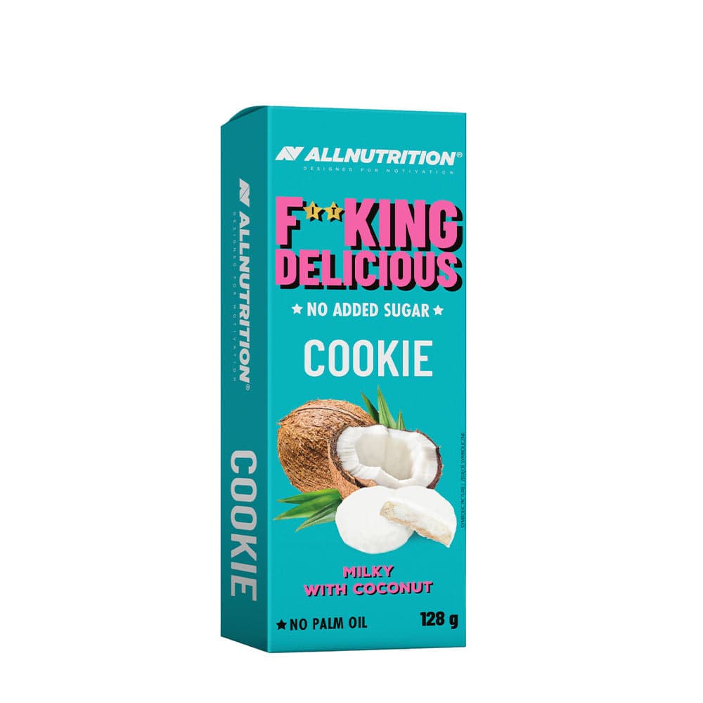 Allnutrition - Delicious Cookie, Milky Coconut - 128g (KORT DATUM 2026-10-30) – Allnutrition förpackning