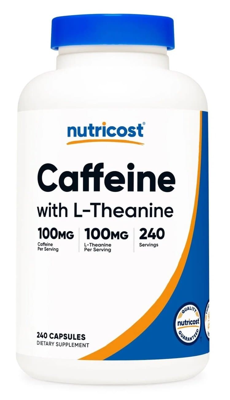 Nutricost - Caffeine with L-Theanine - 240 Capsules – Nutricost förpackning