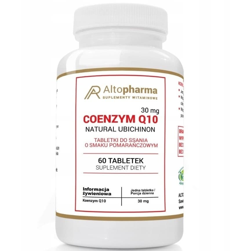 Altopharma - Coenzyme Q10 Forte 30mg - 60 Vegan Tablets – Altopharma förpackning