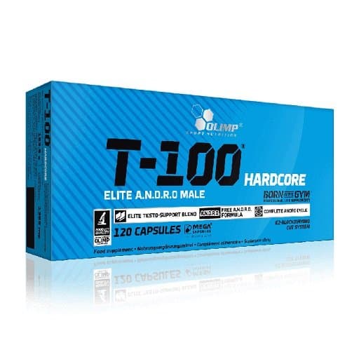 Olimp Labs - T-100 Hardcore Elite A.N.D.R.O Male - 120 kapselia – Olimp Labs pakkaus