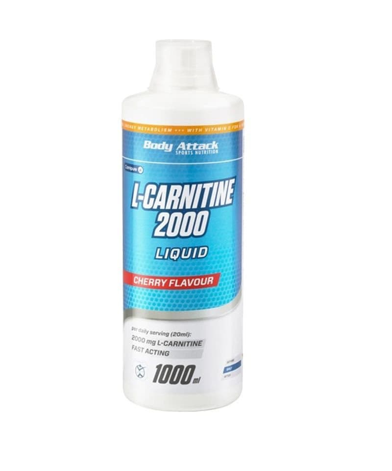 Body Attack - L-karnitin, flytande Körsbär, 1000 ml