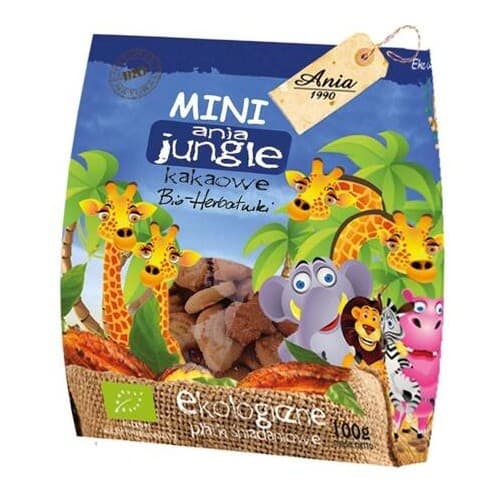Bio Ania - Suklaamuffinit Mini Jungle BIO 100 g – Bio Ania pakkaus