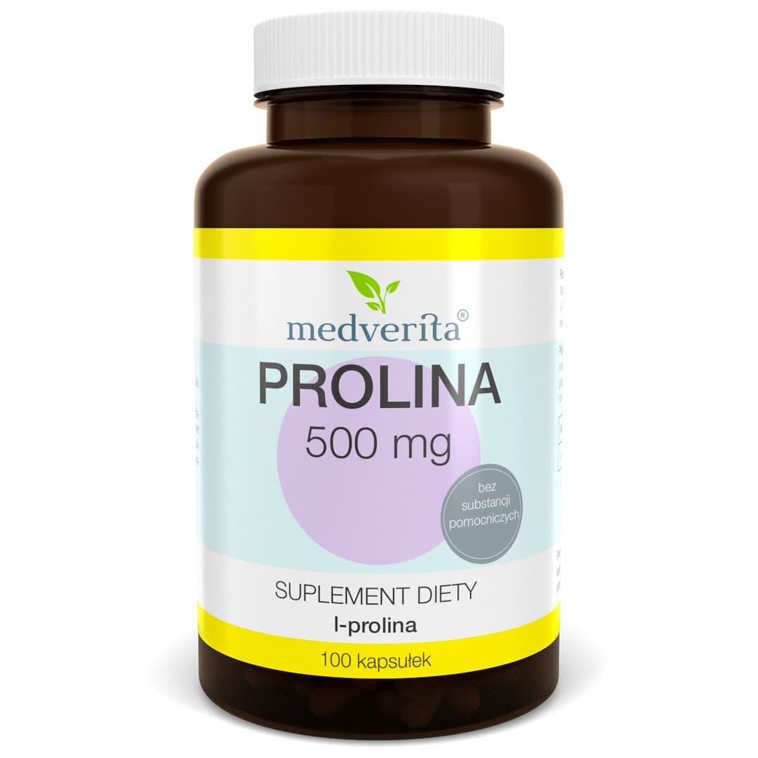 Medverita - Prolin 500mg - 100 Kapsler – Medverita emballage