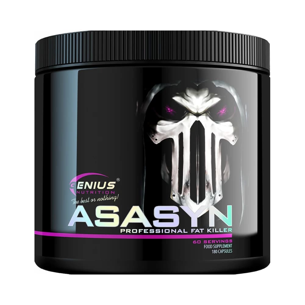 Genius Nutrition - ASASYN - Unflavoured - 180 capsules / 60 servings – Genius Nutrition förpackning