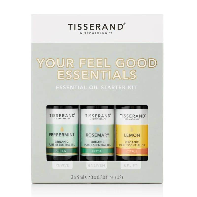 Tisserand - Your Feel Good Essentials Essential Oil Starter Kit – Tisserand Aromatherapy förpackning