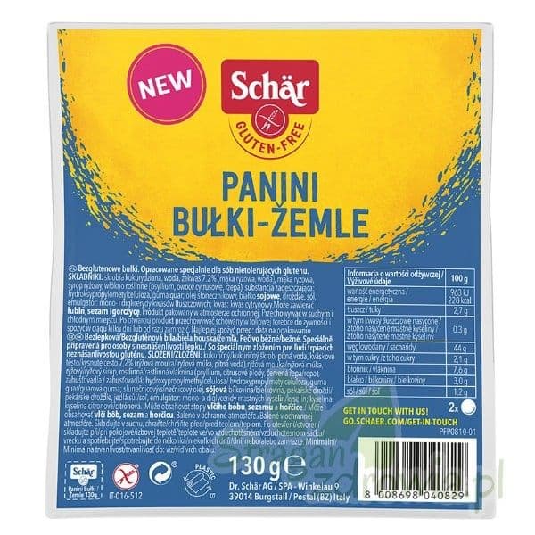 Schar - Panini Ruller - 130g (2x65g) – Schär emballage