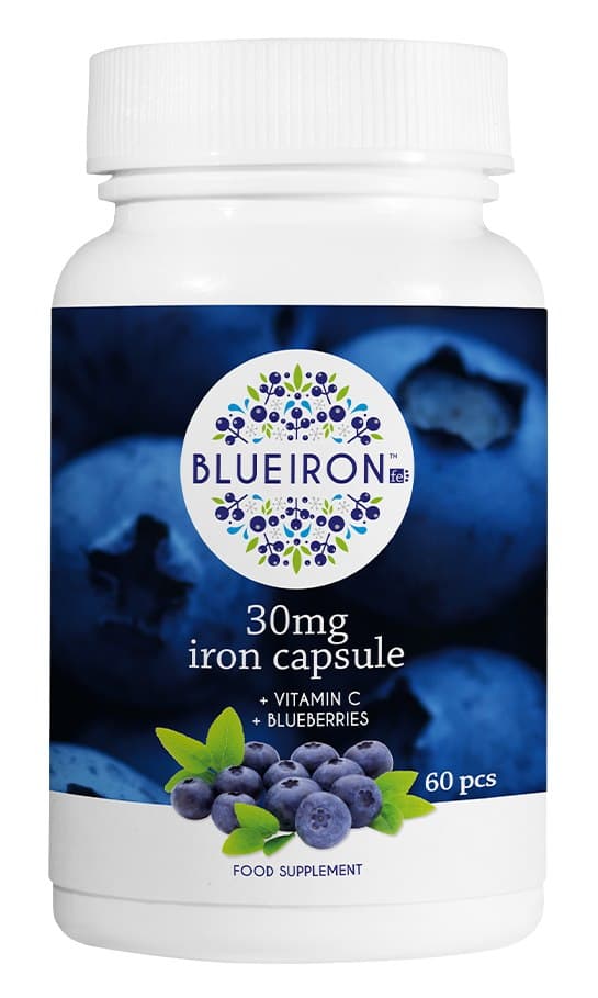 BlueIron - Järn - 60 kapslar – BlueIron förpackning