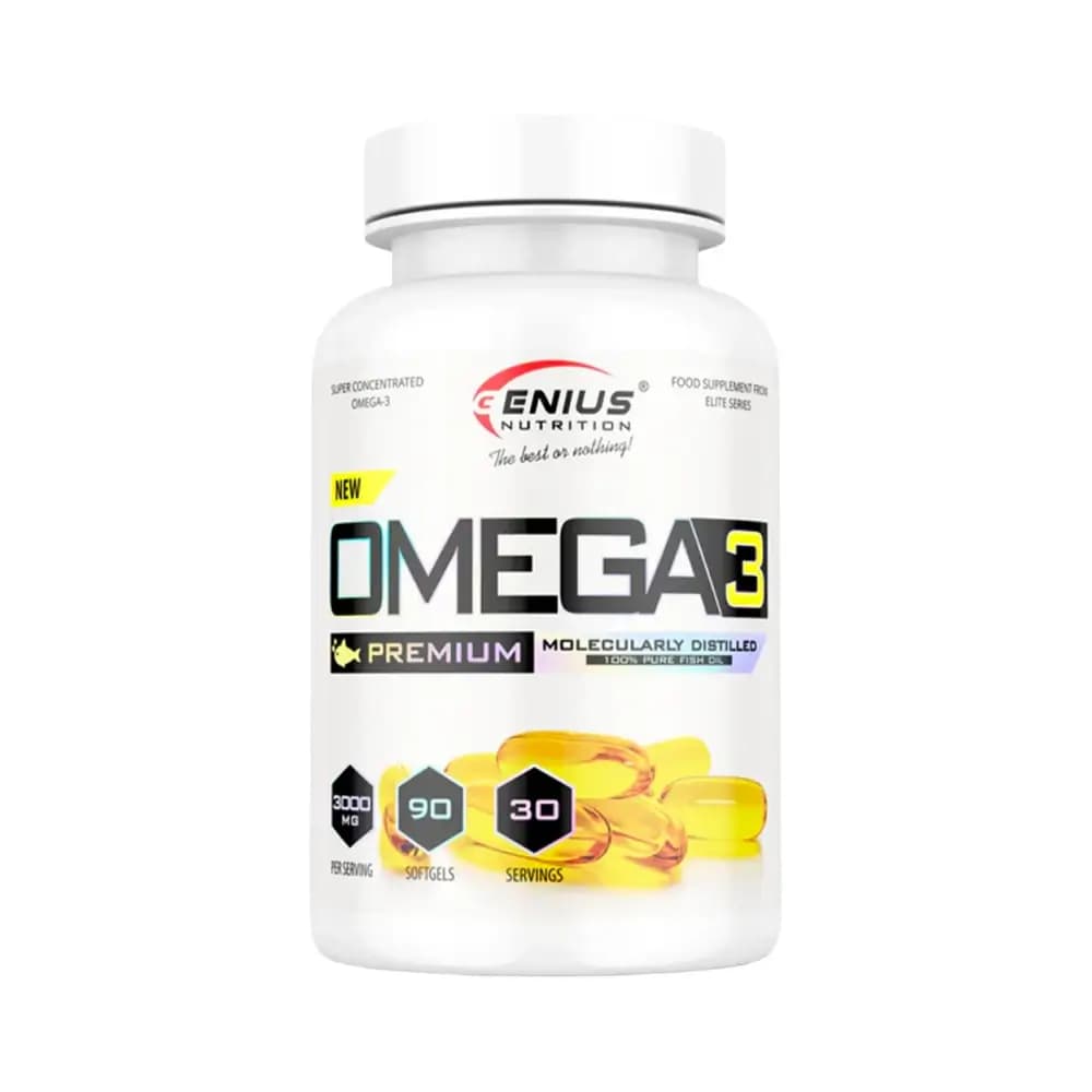 Genius Nutrition - Omega 3 - Unflavoured - 90 softgels (30 servings) – Genius Nutrition förpackning