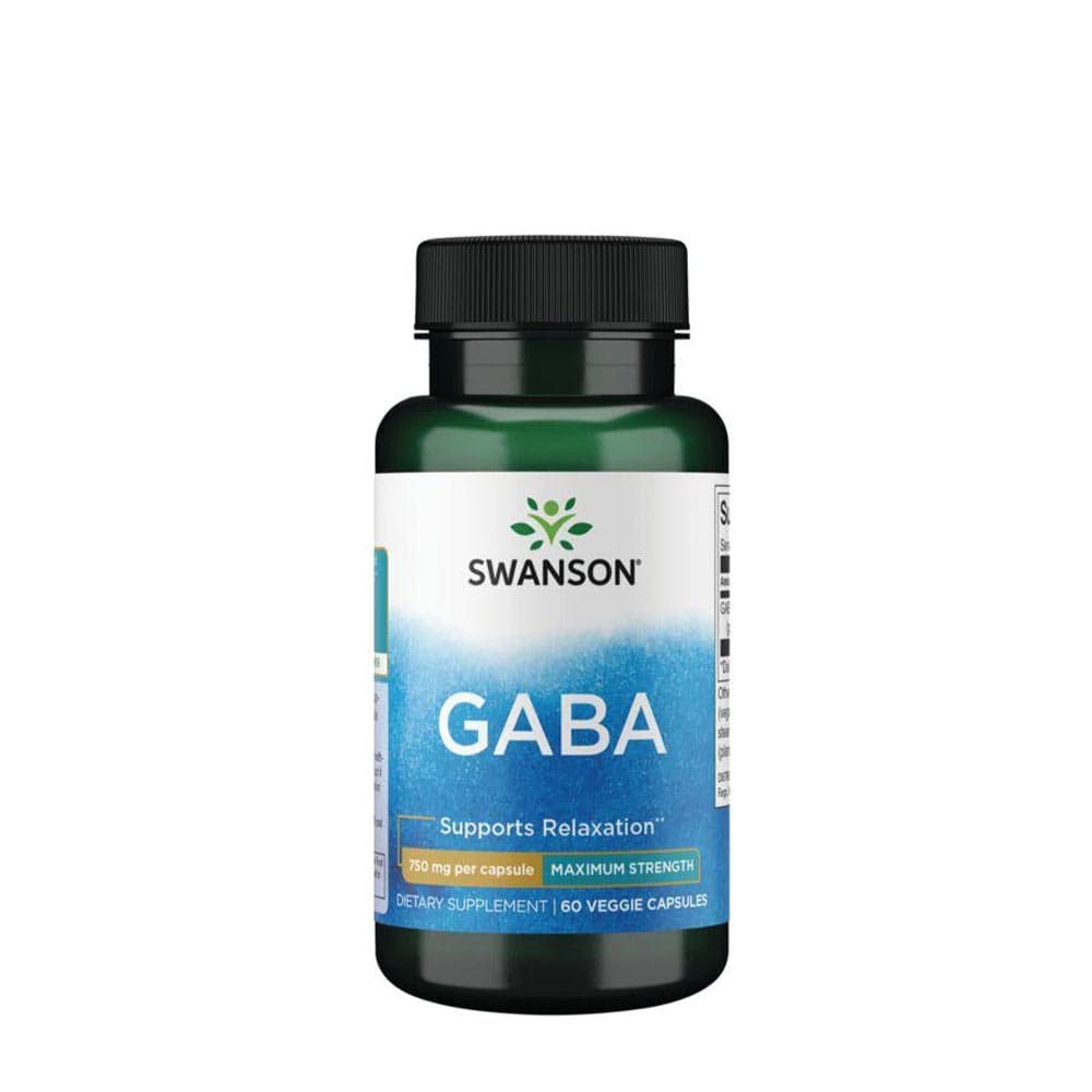 Swanson - GABA, 750mg Maximum Strength - 60 Vcaps