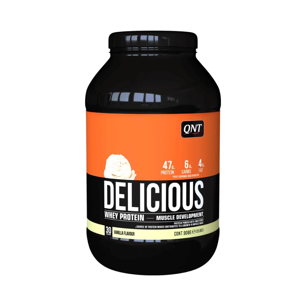 QNT Delicious Whey Protein – QNT förpackning