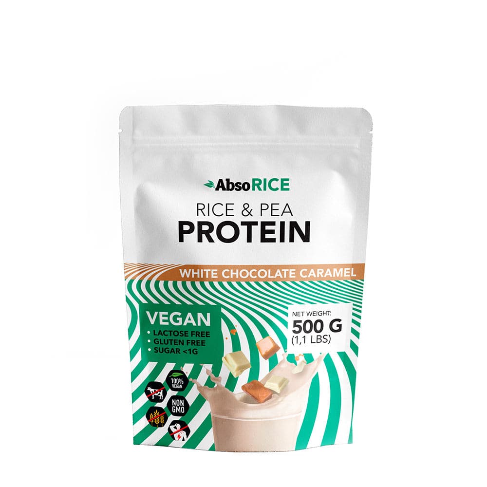 AbsoRICE - Rice & Pea Protein - 500g – Abso förpackning