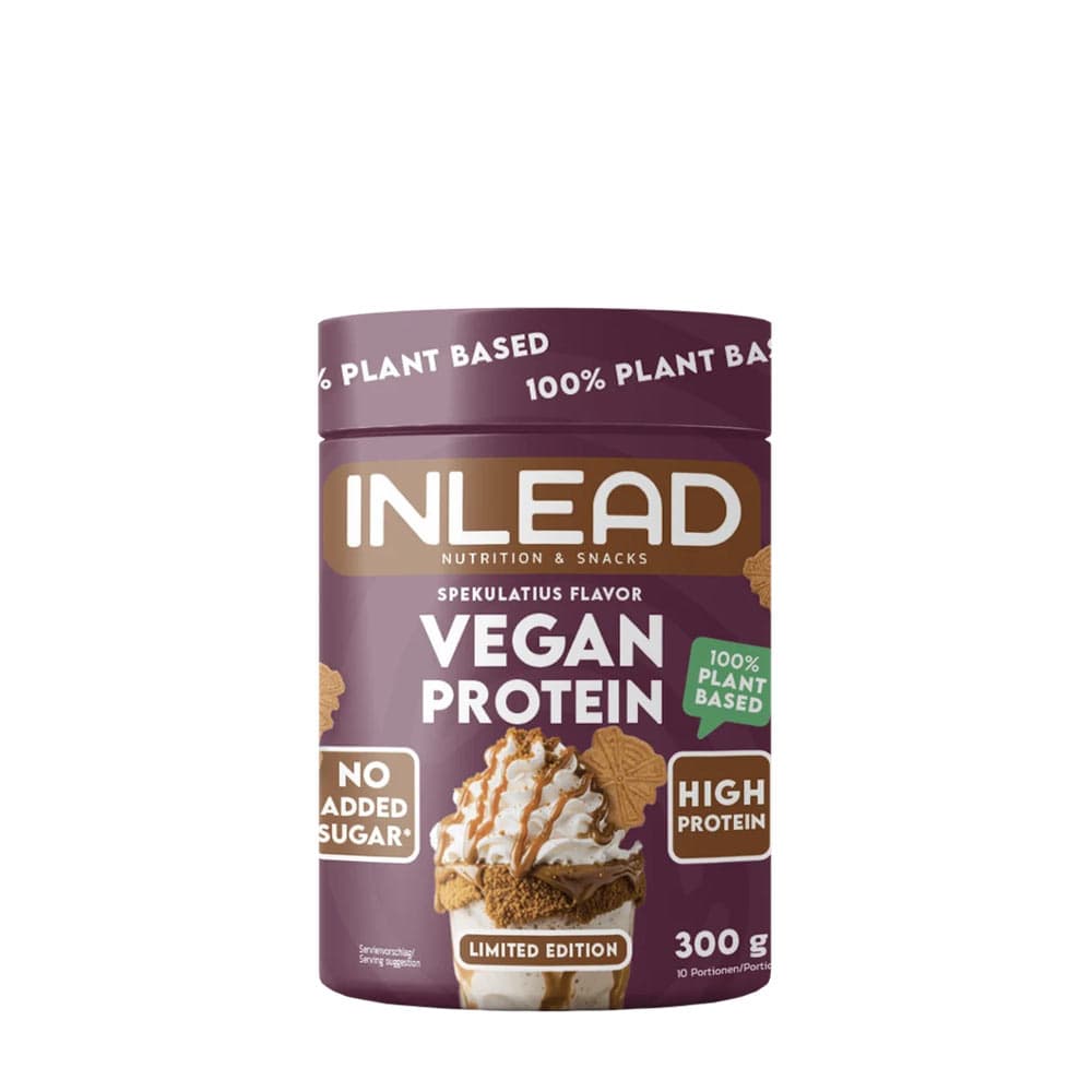 INLEAD Nutrition - Vegansk proteinpulver - Krydret småkage, 300 g – emballage