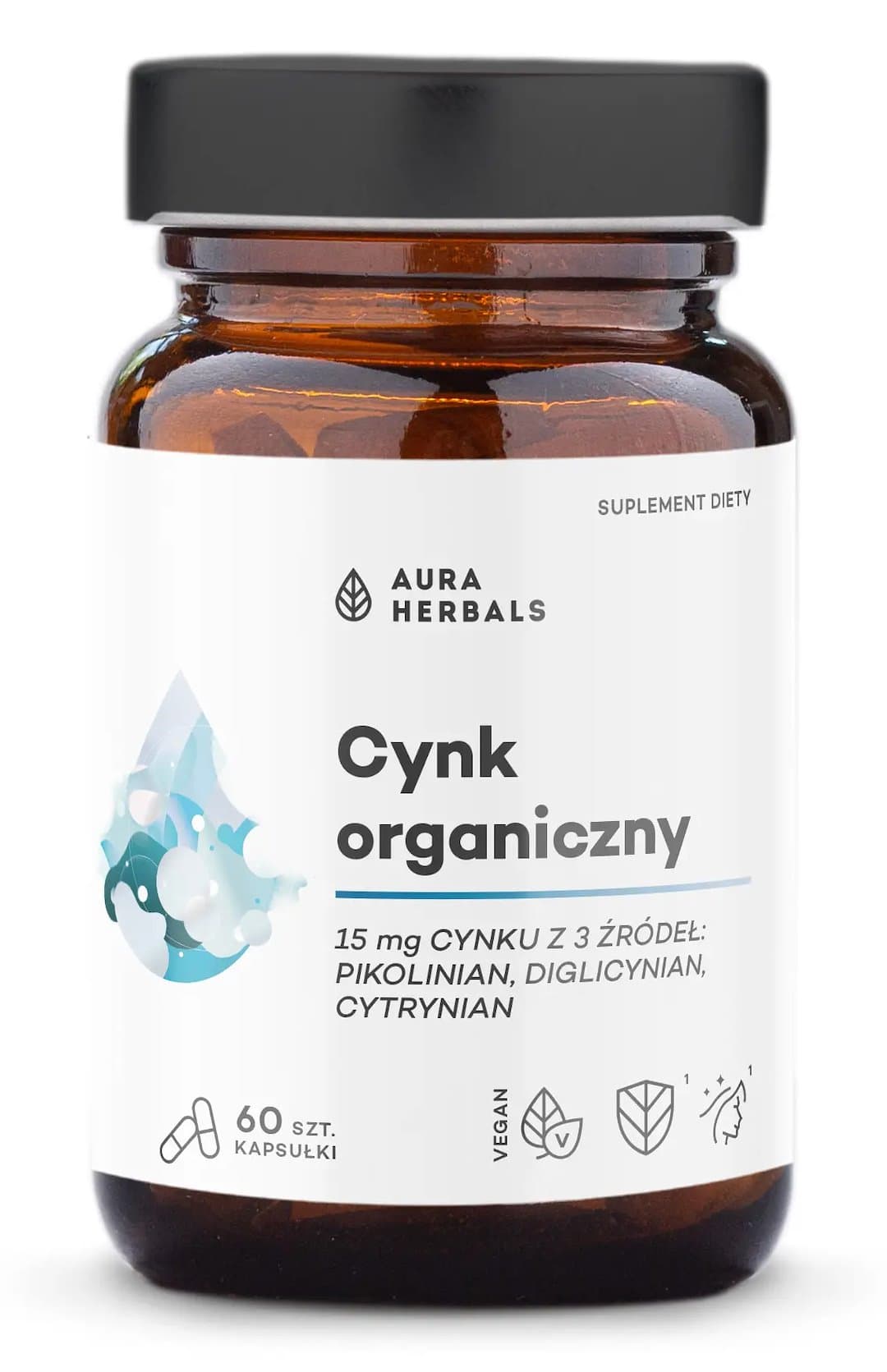 Aura Herbals - Økologisk Zink - 60 Kapsler – Aura Herbals emballage