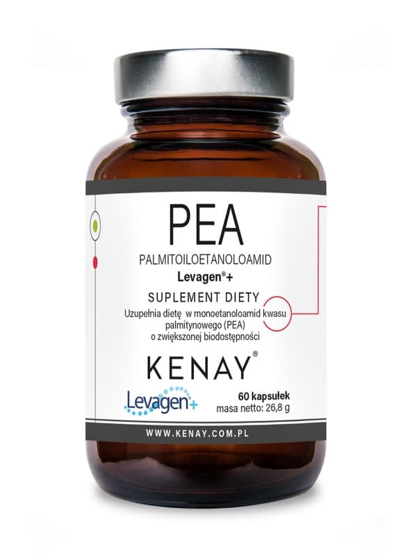 Kenay - Palmitoiletanolamid Levagen+ - 350 mg, 60 kapslar – förpackning