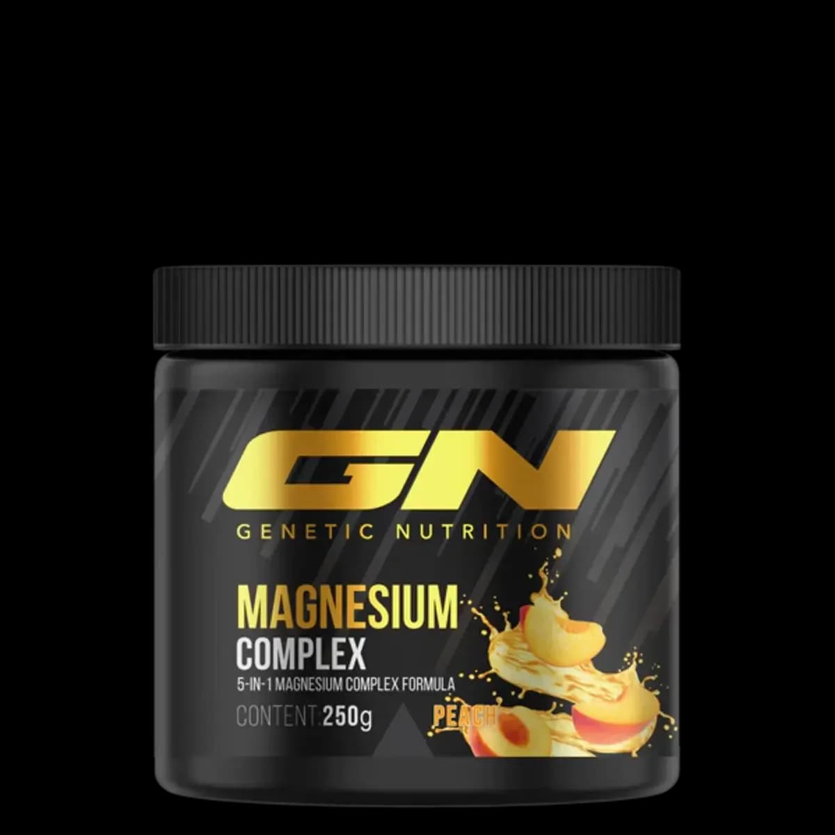 Genetic Nutrition - GN Magnesium Complex 5-in-1 - 250g Peach – Genetic Nutrition förpackning