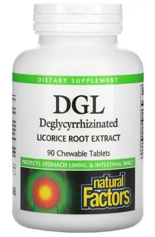 Natural Factors - DGL Deglycyrrhizinated Licorice Root Extract – Natural Factors förpackning