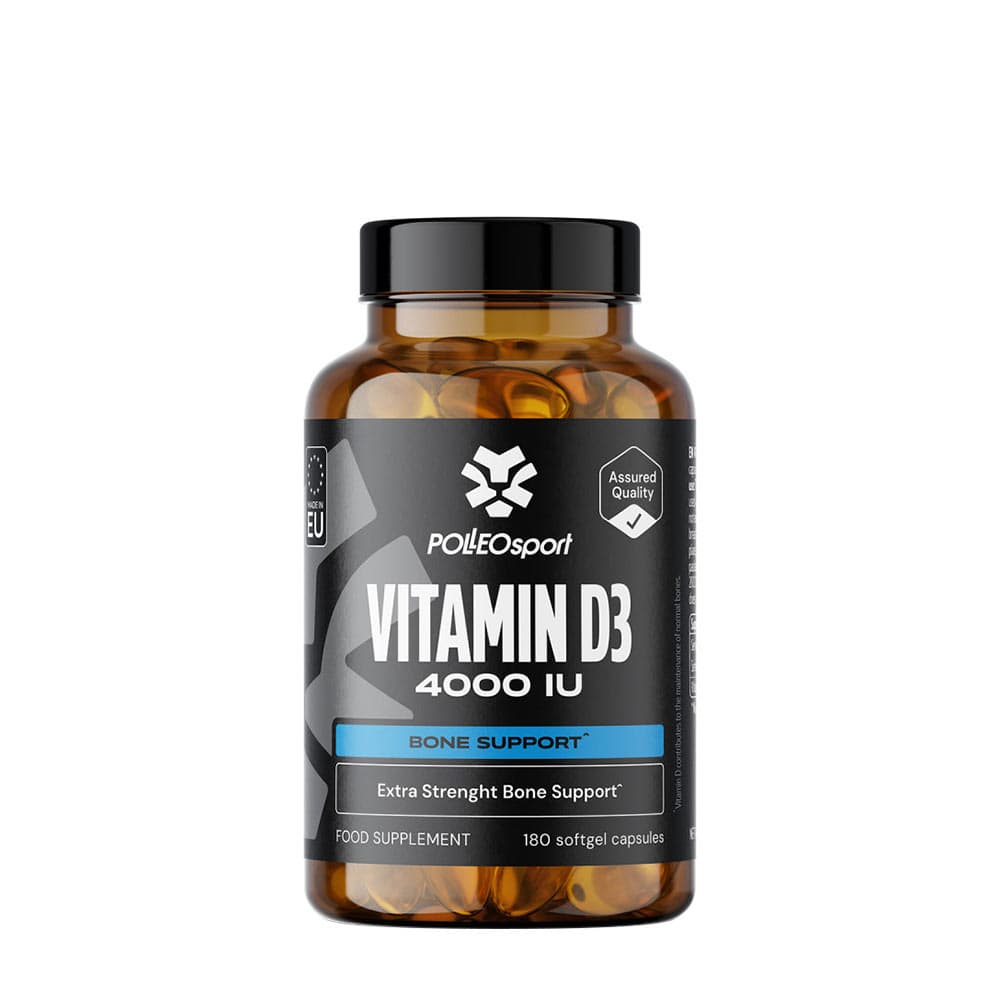 Polleo Sport - Vitamin D3 - 4 000 IE, 180 mjukkapslar – Polleo Sport förpackning
