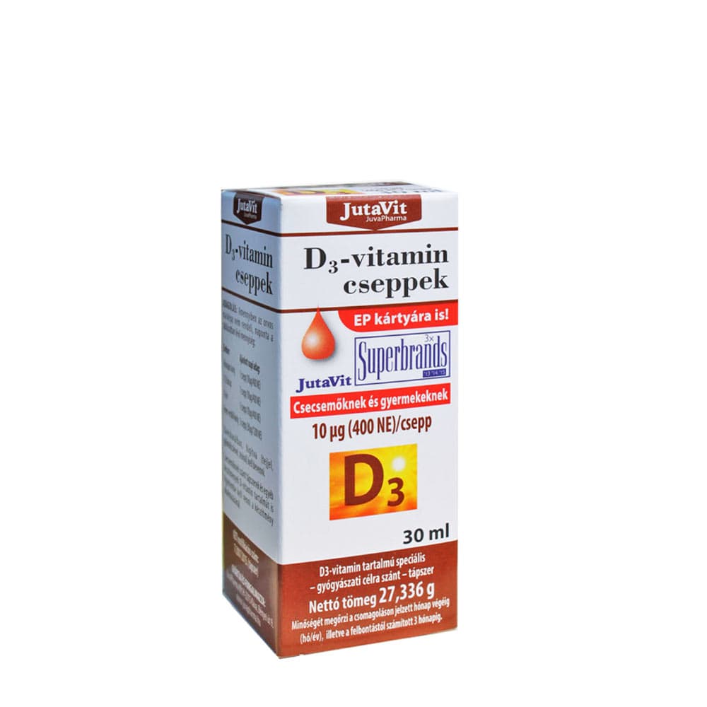 JutaVit - Vitamin D3 Drops With Extra Virgin Olive Oil – Jutavit förpackning