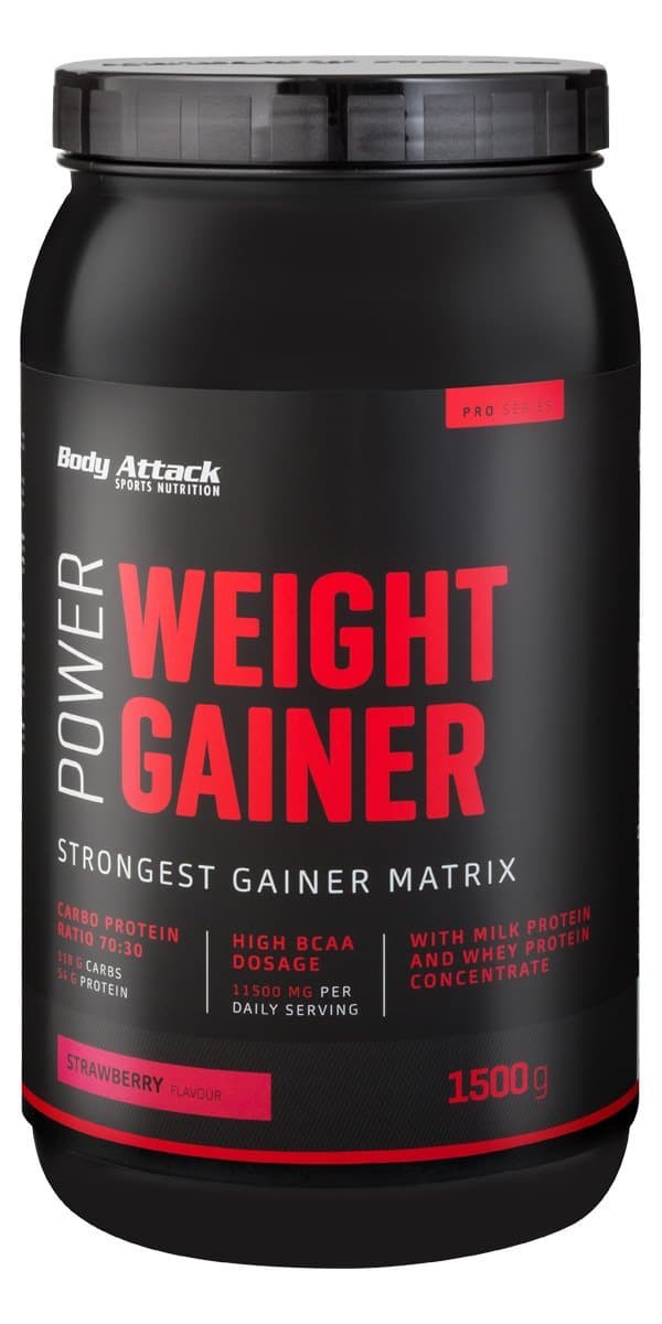 Body Attack - Power Weight Gainer - 1,5 kg, vanilj – Body Attack förpackning
