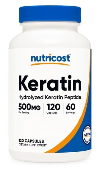 Nutricost - Keratin - 120 Capsules – Nutricost förpackning