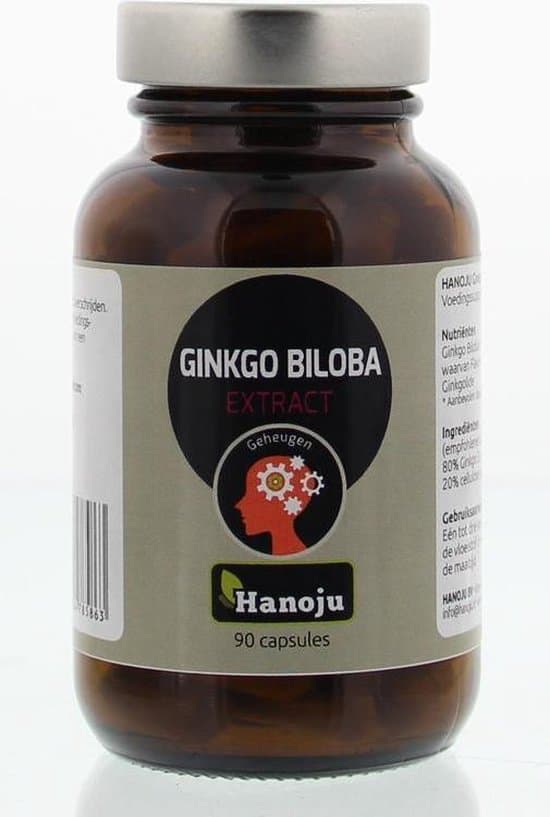 Hanoju - Ginkgo biloba-extrakt - 400 mg, 90 kapslar – förpackning
