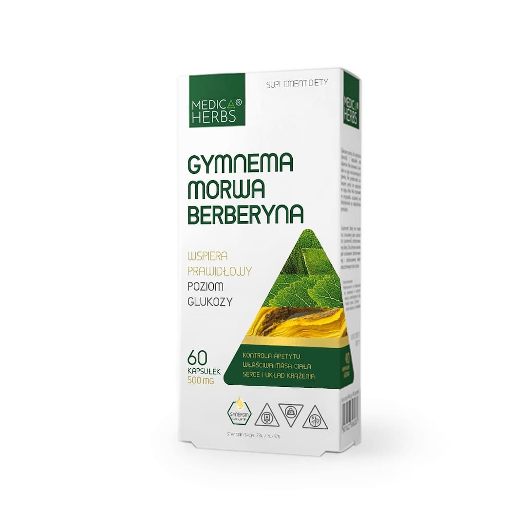 Medica Herbs - Gymnema, Mulberry, Berberine 60 Caps – Medica Herbs förpackning