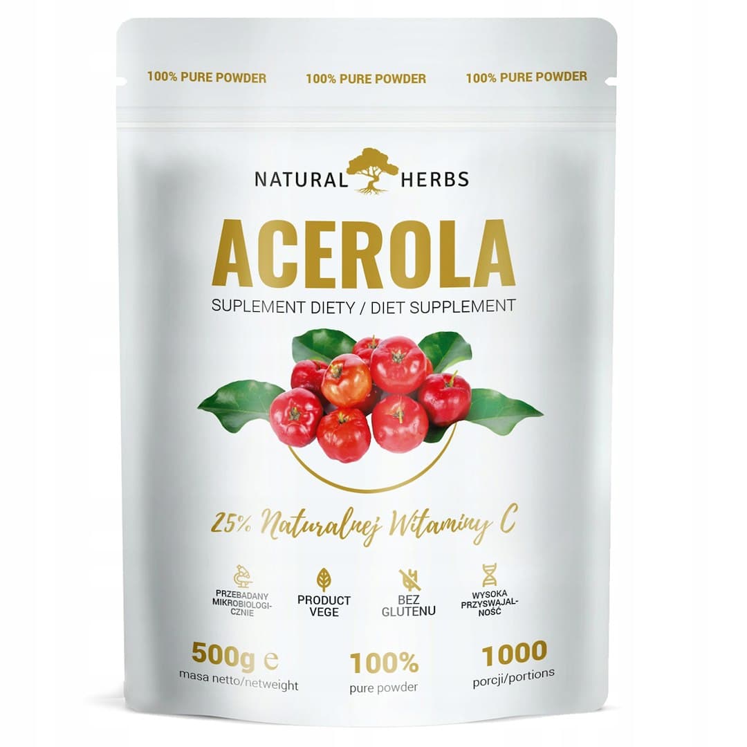 Altopharma - Acerola Natural Vitamin C Powder 500g – Altopharma förpackning