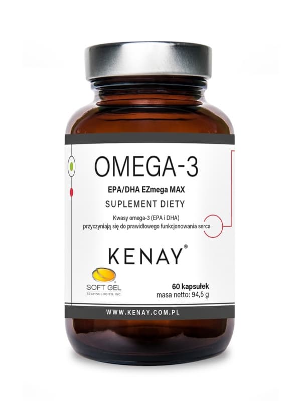 Kenay - Omega-3 EPA/DHA Ezmega Max - 60 kapslar – förpackning