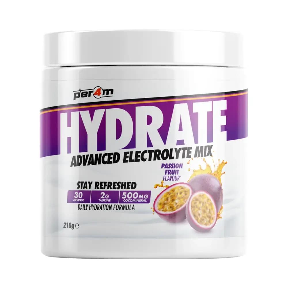 Per4m - Hydrate Advanced Electrolyte Mix - Passionfruit - 210g – Per4M förpackning