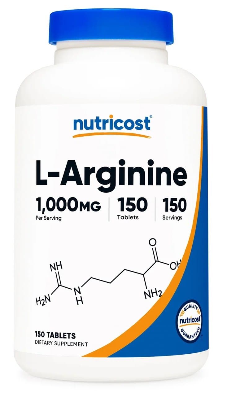 Nutricost - L-Arginine 1000 mg - L-arginin (150 tabl.) – Nutricost emballage