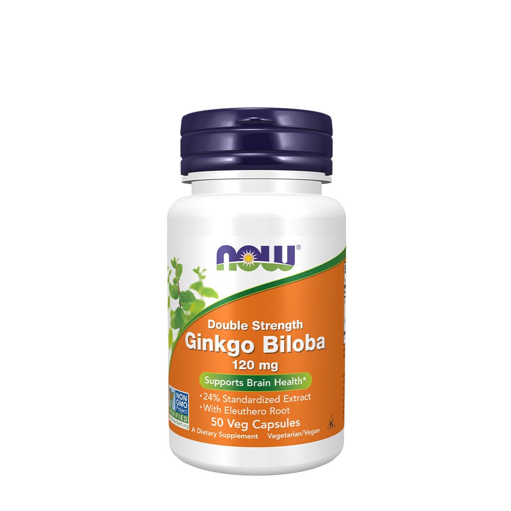 NOW Foods - Ginkgo Biloba - Kognitiivinen tuki Double Strength - 50 Vcaps