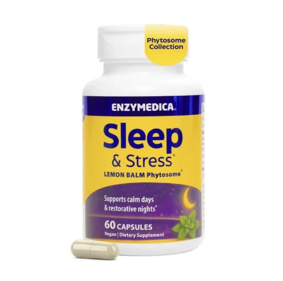 Enzymedica - Sleep & Stress Lemon Balm Phytosome - 60 vcaps – Enzymedica förpackning