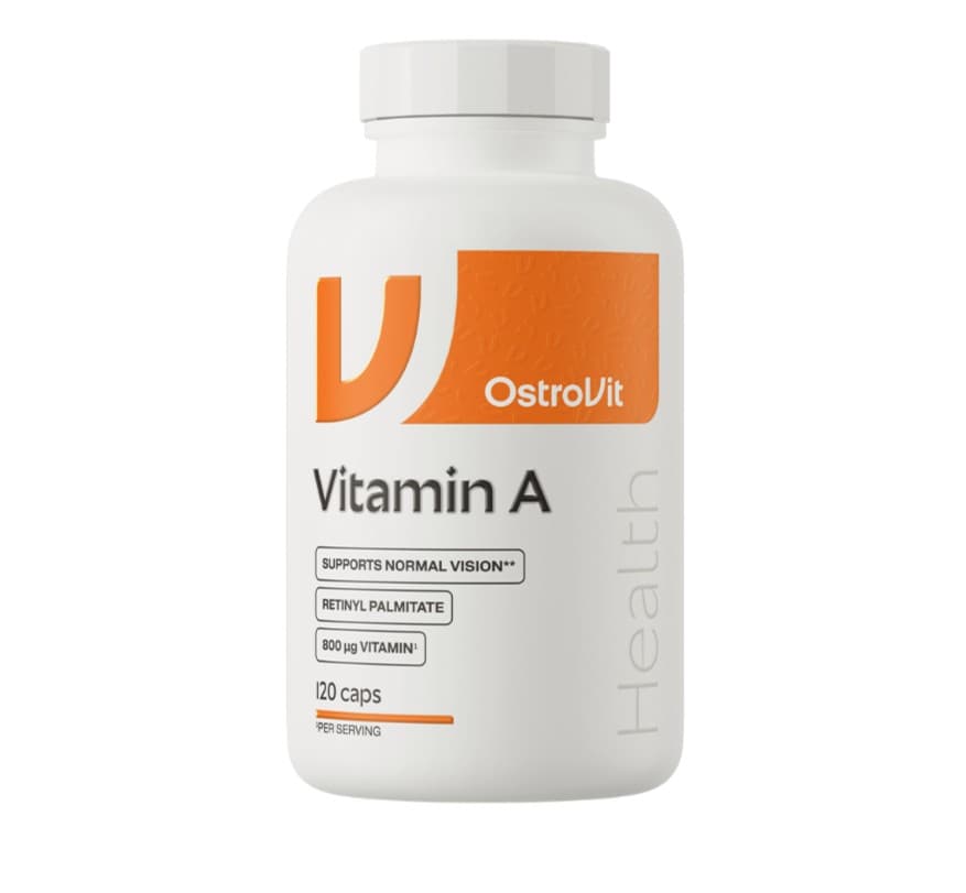 OstroVit - Vitamin A, 800mcg - 120 caps – OstroVit förpackning