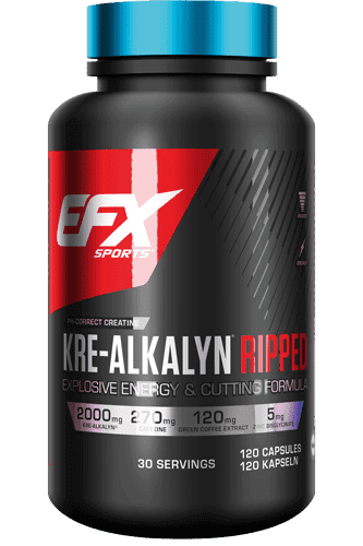 EFX Sports - Kre-Alkalyn, kreatinmonohydrat - 120 kapslar – förpackning