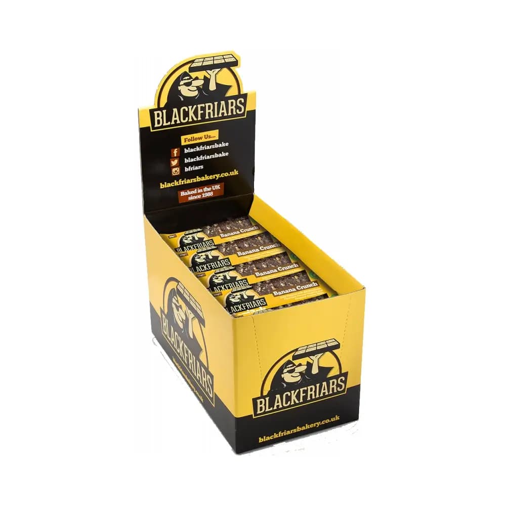 Blackfriars - Flapjacks 90g (25x90g) - Banana Crunch – Blackfriars förpackning