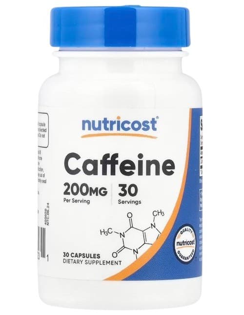 Nutricost - Koffein - 30 kapslar – Nutricost förpackning