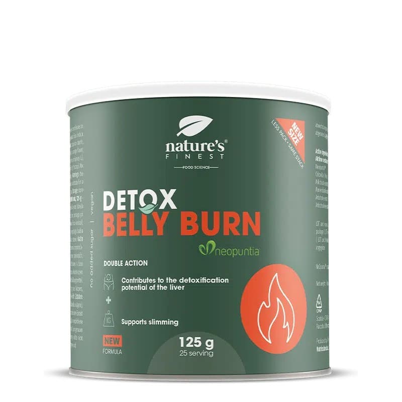 NUTRISSLIM D.O.O. - Nature's Finest Detox Belly Burn 125 g – NUTRISSLIM D.O.O. förpackning