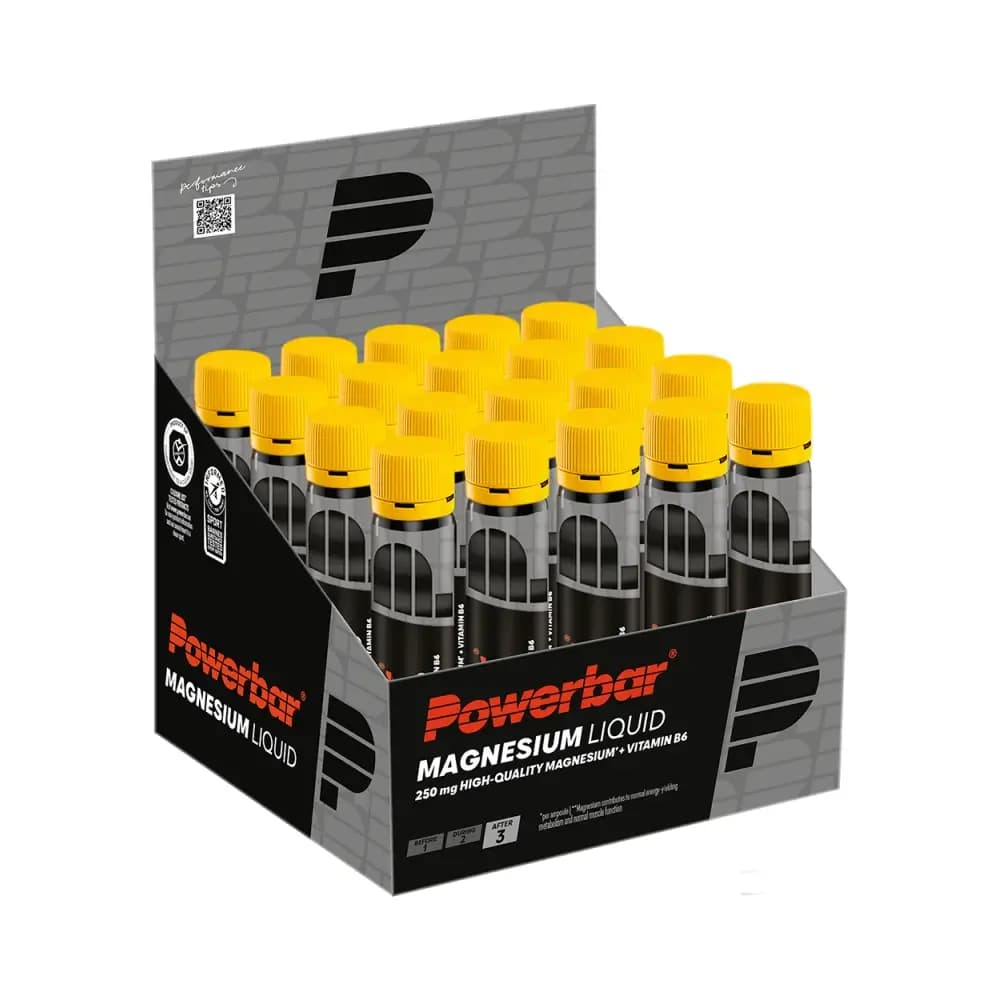 POWER - Magnesium Liquid Ampoules (20x25ml) - Unflavoured – Powerbar förpackning