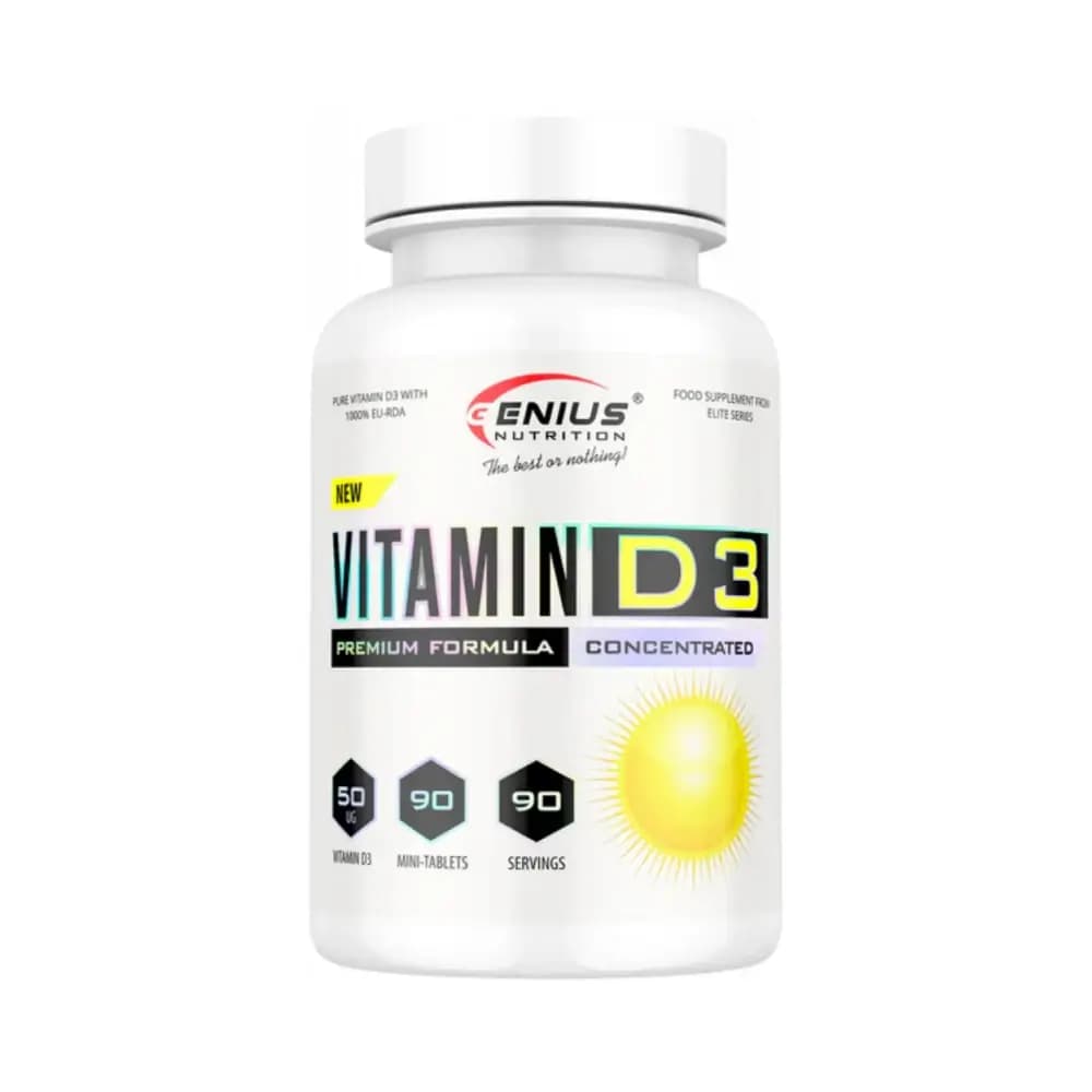 Genius Nutrition - Vitamin D3 - Unflavoured - 90 mini-tablets – Genius Nutrition förpackning