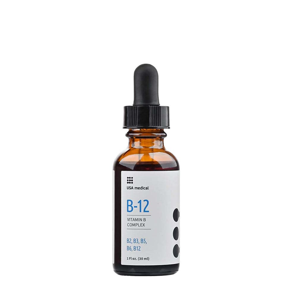 Usa Medical - B-12 Vitamin B Complex - 1 Fl oz. – Usa Medical förpackning