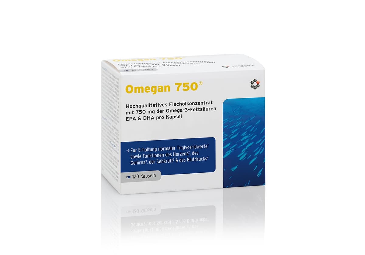 Intercell - Omega-3 Supplement 120 Capsules – Intercell förpackning
