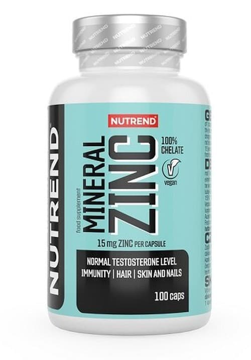 Nutrend - Mineral Zinc 100% Chelate - 100 kapslar – förpackning