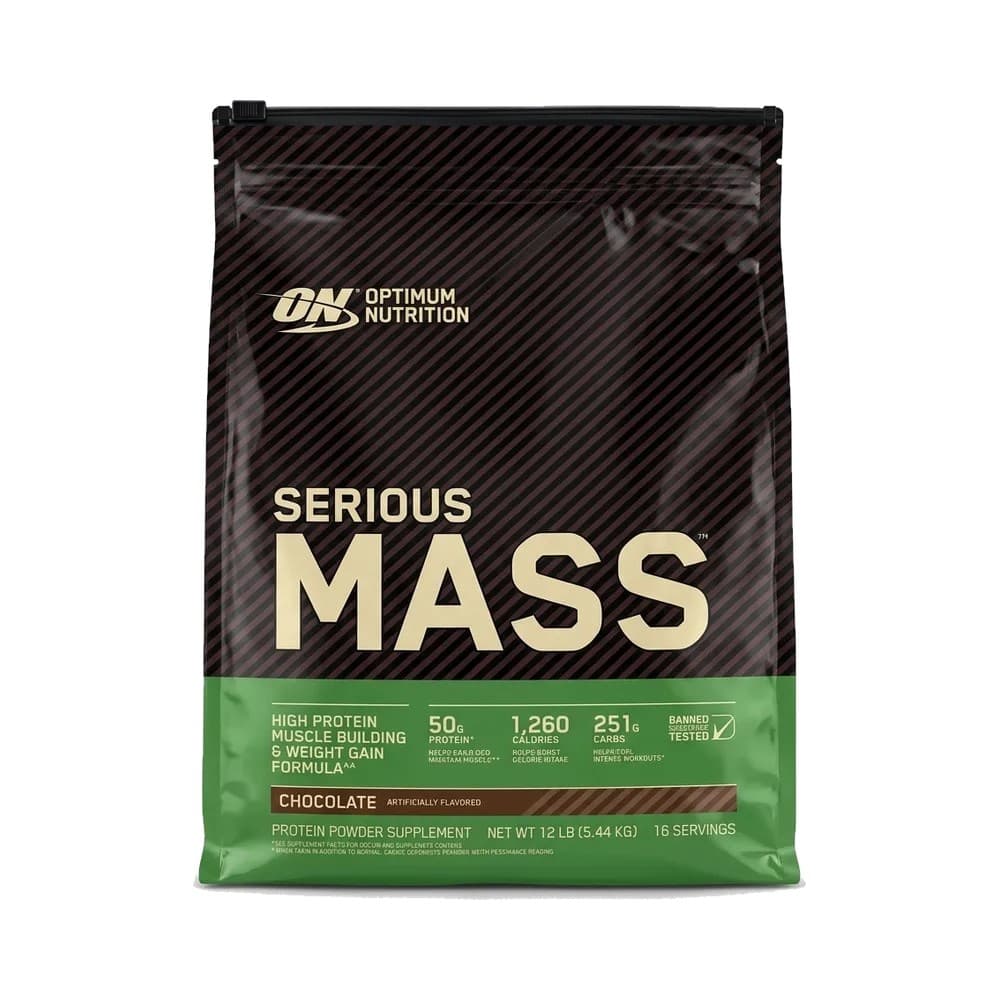 Optimum Nutrition - Serious Mass - Chokolade, 5.450 g – Optimum Nutrition emballage